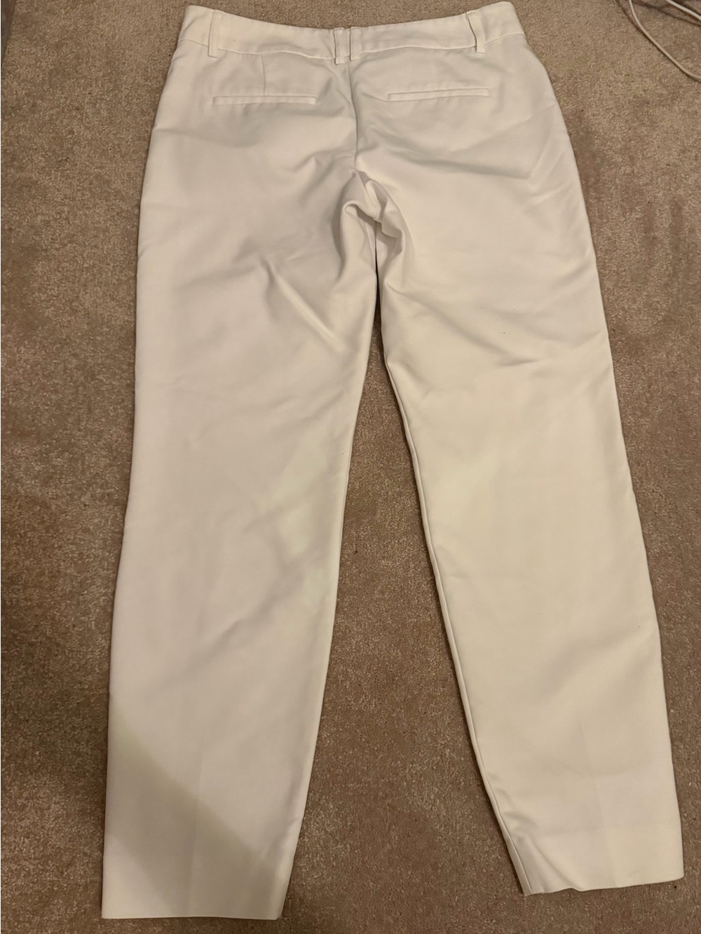 Express Women's Cream Dress Pants - Slim Straight
